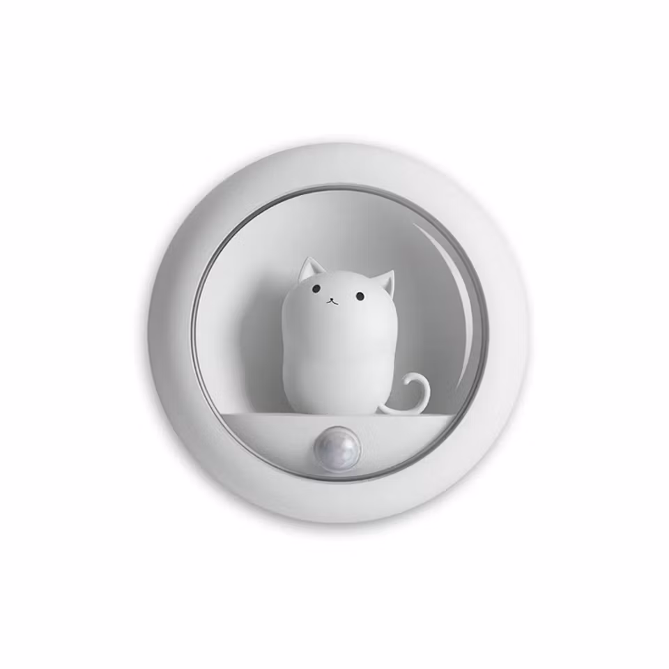 Nattlampa med kattmotiv