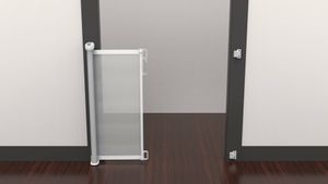 Barngrind Rullgardin - Draga Slim - Vit - 130 cm