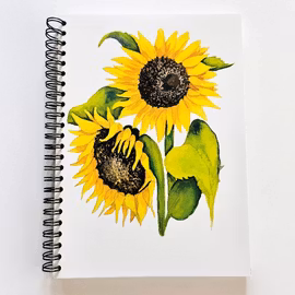 Tryckt skrivbok Blommor