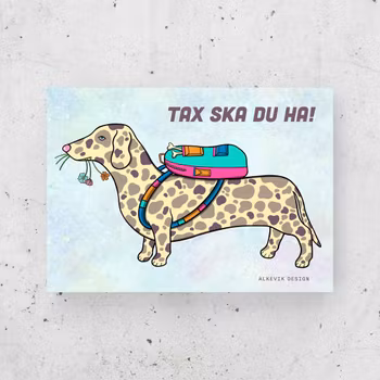 Vykort - Tax ska du ha