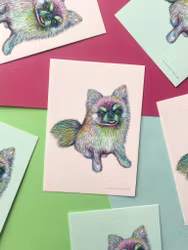 Vykort - Chihuahua (rosa)