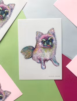 Vykort - Chihuahua (mint)