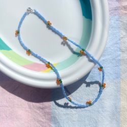 Halsband - Blå satsumas