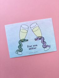 Vykort - Ålar som skålar