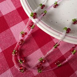 Halsband - Chunky körsbär