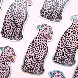 Klistermärke - Leopard