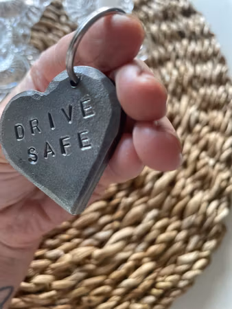 Nyckelring i smide - Drive Safe