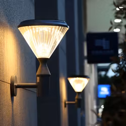 "Diamond" Solcellslampa utomhus vägghängd