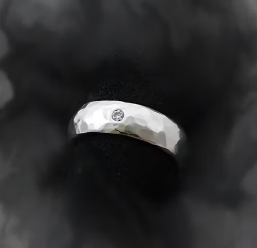 IVALDE Diamantring i silver