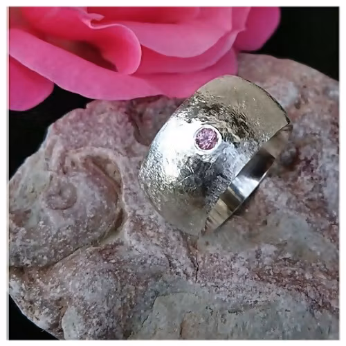 FRÖKEN ROSA SAFIR safirring