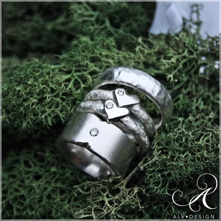 Silver, Amor och Cupido. Unika handgjorda silverringar från Alv Design