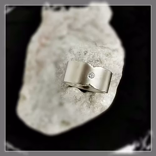Silver diamantring