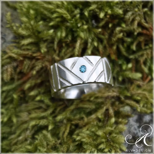 EIR Diamantring i silver