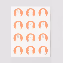 Mötesmärken Emoji 5 – 60 pack