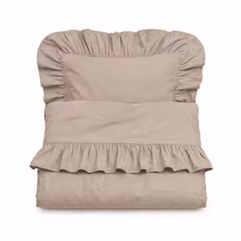 Mini Dreams Vintage Volang Påslakan Khaki Vagn/Vagga & Spjälsäng
