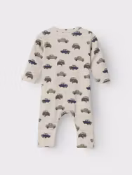 Name It Prematur Suit - NBNWILLI LS SUIT - Peyote Melange/Cars