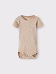 Name It Kortärmad Body - NBFKAB SS BODY Mocha Meringue