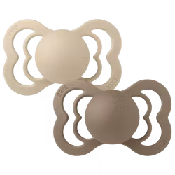 BIBS Supreme 2-pack Silicone Vanilla/Dark Oak
