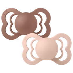 BIBS Supreme 2-pack Silicone Woodchuck/Blush