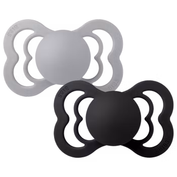 BIBS Supreme 2-pack Silicone Cloud/Black