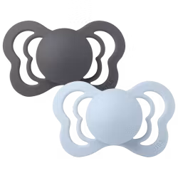 BIBS Contour 2-pack Silicone Iron/Babyblue