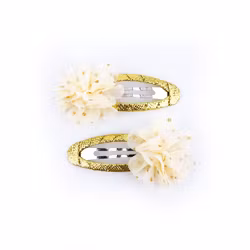 Busy Lizzie - Hårspänne PomPom Gold