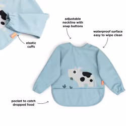 Done By Deer - Sleeved pocket bib Tiny Farm