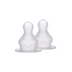 BIBS Baby Bottle Nipple Round Silicone 2-pack
