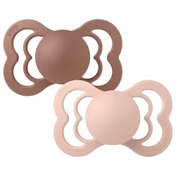BIBS Supreme 2-pack Silicone Woodchuck/Blush