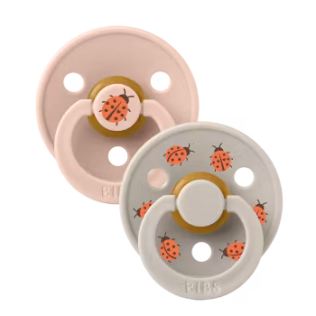 BIBS Studio Colour 2-pack Latex - Ladybug - Blush/Sand