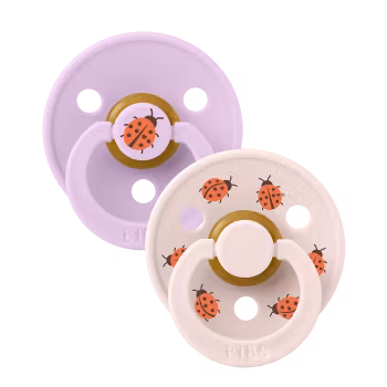 BIBS Studio Colour 2-pack Latex - Ladybug - Violet Sky/Petal