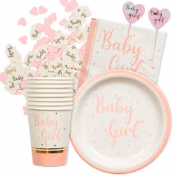 Hisab/Joker Paper Napkins Baby Girl 33*33 cm, 12p - Servetter