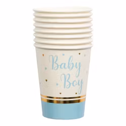 Hisab/Joker Paper cups Baby Boy 8p - Engångsmuggar