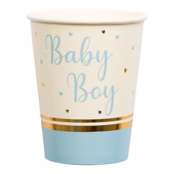 Hisab/Joker Paper cups Baby Boy 8p - Engångsmuggar