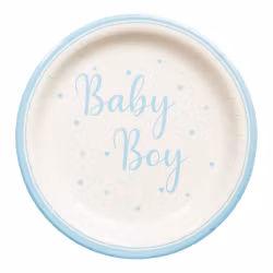 Hisab/Joker Paper plate Baby Boy 23 cm 8p - Engångstallrikar