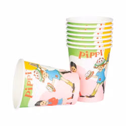 Hisab/Joker Paper cups Pippi Långstrump 8p - Engångsmuggar