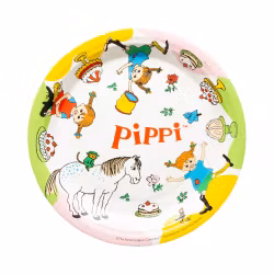 Hisab/Joker Paper plate Pippi Långstrump 23 cm 8p - Engångstallrik