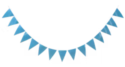 Hisab/Joker Triangle flag banner Blue 3,6 m - Vimpel