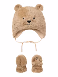 Name It - NBNMATUTA TEDDY Pure Cashmere - Mössa och vantar