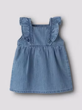 Name It - NBFFIONA FRILL DRESS Medium Blue Denim