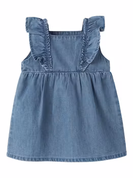 Name It - NBFFIONA FRILL DRESS Medium Blue Denim