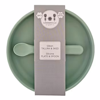Summerville - Tallrik och sked silikon