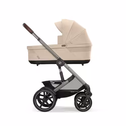 Cybex Talos S Lux & vindskydd + Cot S Lux liggdel + Cloud G i-Size babyskydd + Bas G + Adaptrar Almond Beige