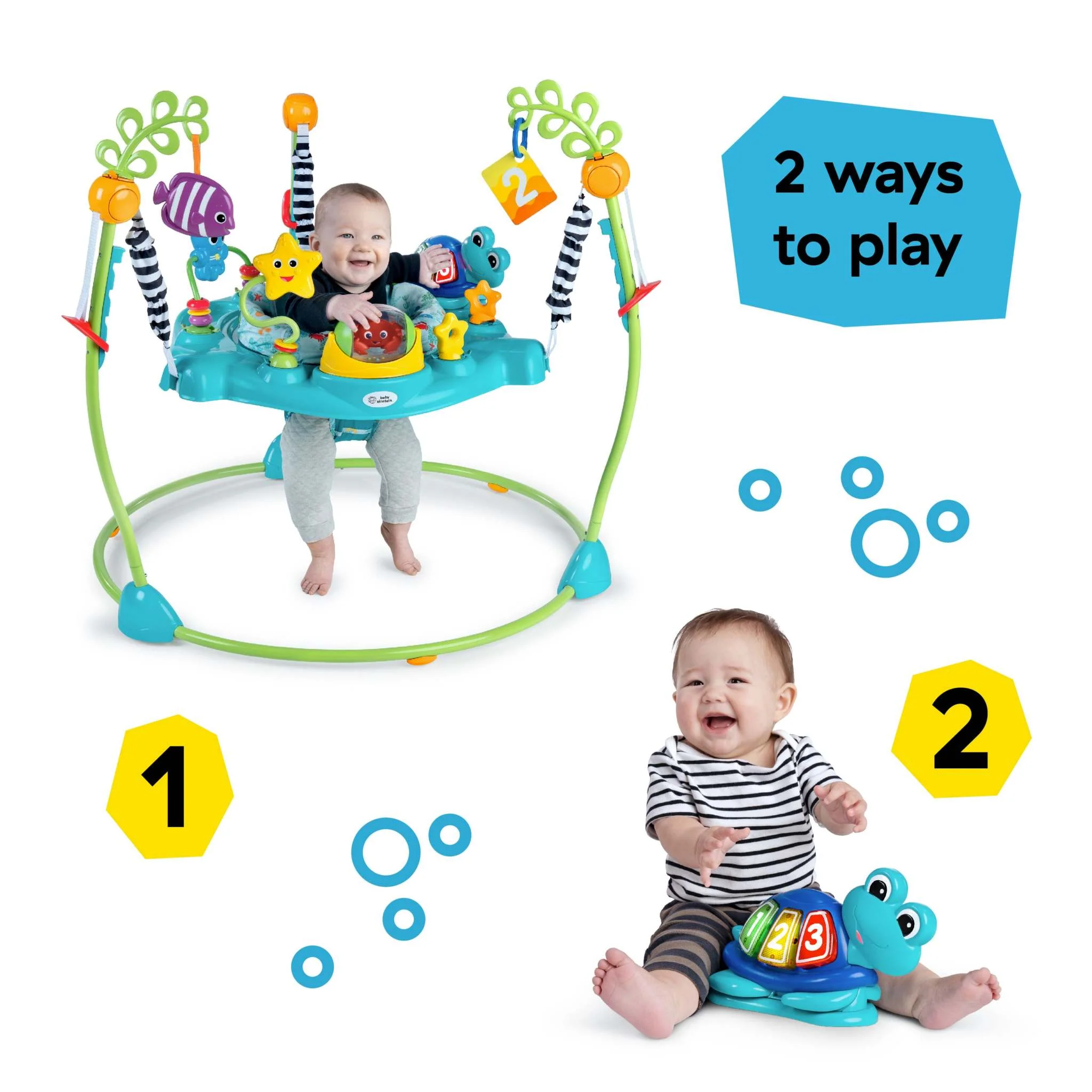 Baby Einstein Ocean Explorers Curiosity Cove – 2-i-1 Aktivitets hoppgunga