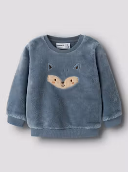 Name It NBMOLIWER LS TEDDY Blue Mirage Tröja
