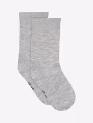 Minymo Baby Terry Strumpor Light Grey Melange -  2-pack