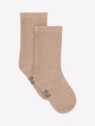 Minymo Baby Terry Strumpor  Silver Mink - 2-pack