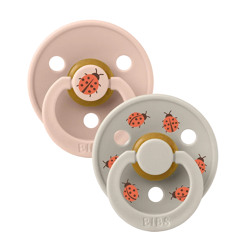 BIBS STUDIO Colour Nappar 2-pack Ladybug - Blush/Sand
