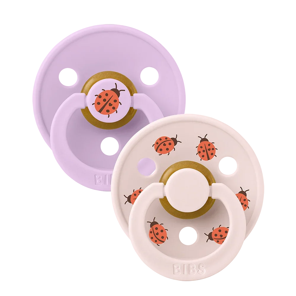 BIBS STUDIO Colour Nappar 2-pack Ladybug - Violet Sky/Petal