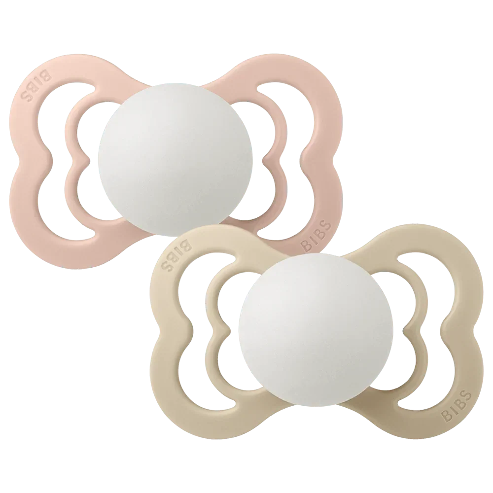 BIBS Supreme GLOW Nappar 2-pack - Blush/Vanilla